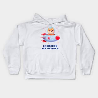 I'd Rather Go to Space Kids Hoodie